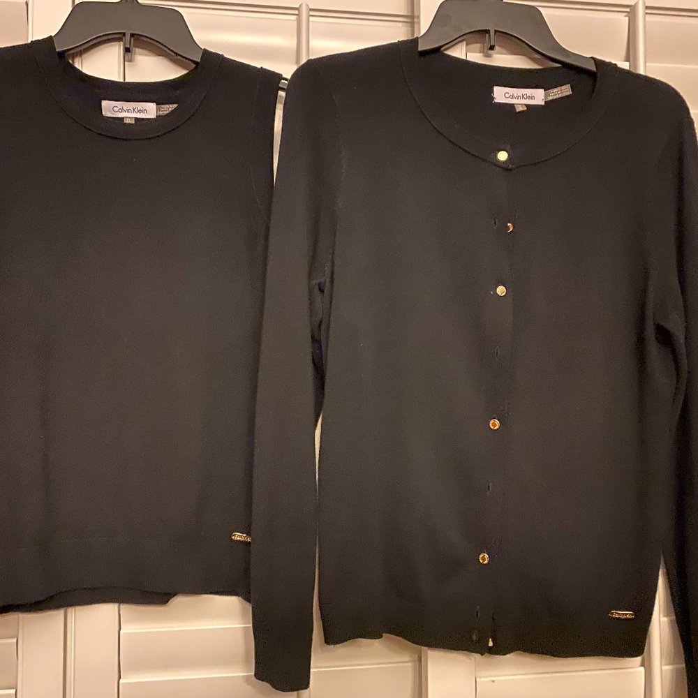 Calvin Klein 2 piece cardigan sweaters